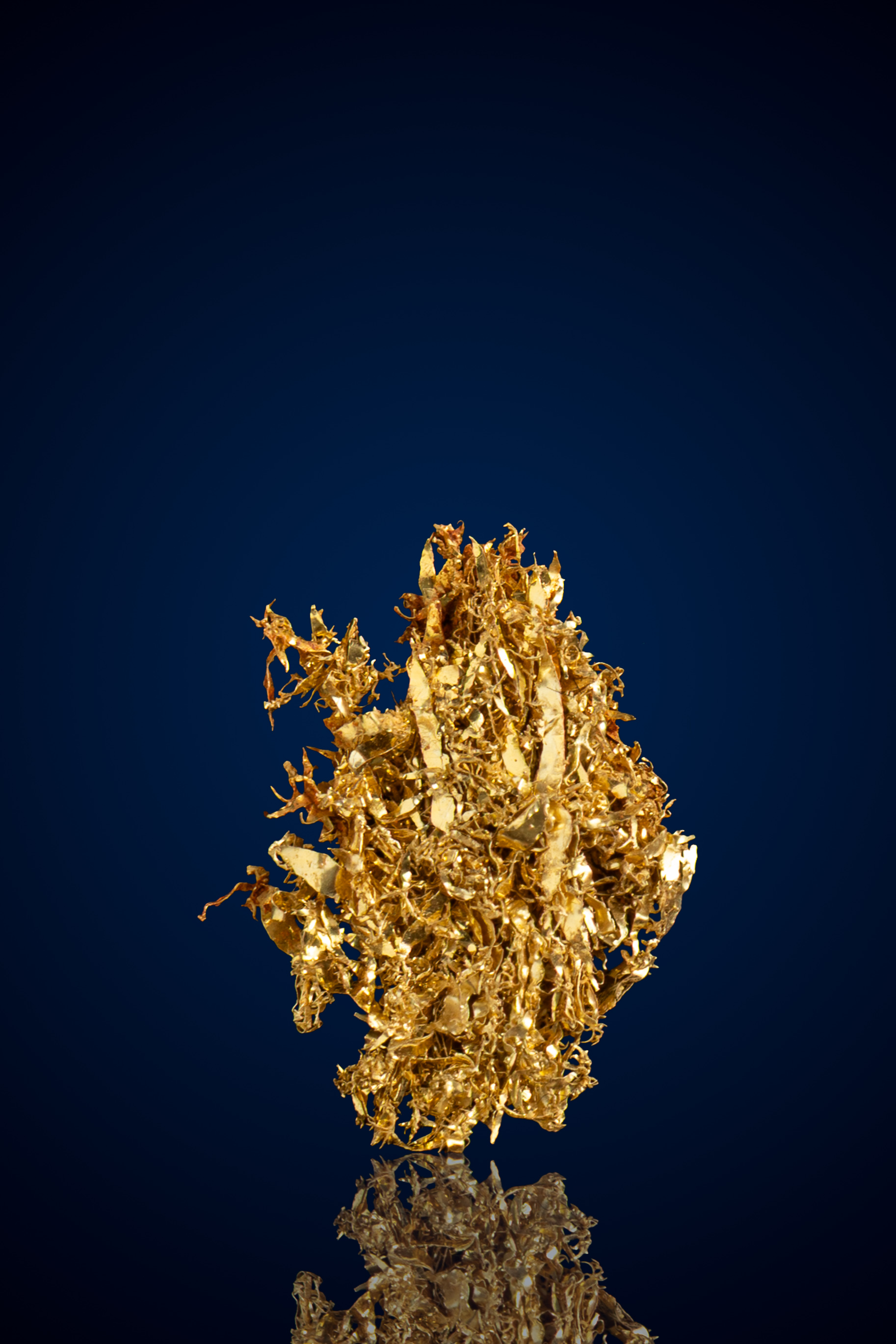 (image for) Lustrous, Elaborate Natural Gold Specimen - Round Mountain, NV - 0.31 grams